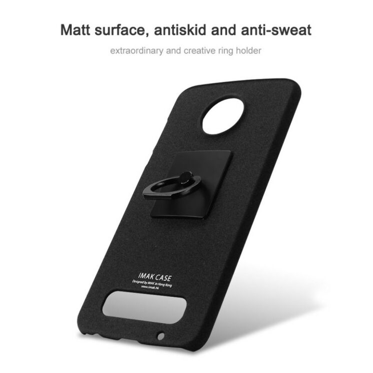 Пластиковый чехол IMAK Cowboy Shell для Motorola Moto Z2 Play + пленка - Black: фото 5 из 11
