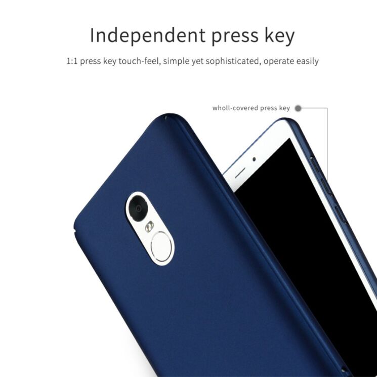 Пластиковый чехол LENUO Silky Touch для Xiaomi Redmi Note 4 - Dark Blue: фото 10 из 14