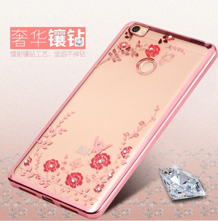 Силиконовый (TPU) чехол Deexe Shiny Cover для Xiaomi Mi Max 2 - Rose Gold : фото 7 из 7