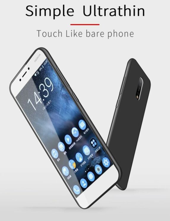 Силіконовий (TPU) чохол X-LEVEL Matte для Nokia 8 - Black: фото 3 з 8