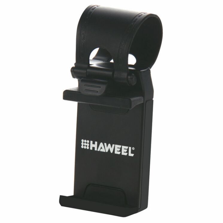 Універсальний тримач на кермо для смартфонів HAWEEL Steering Holder - Black: фото 3 з 11