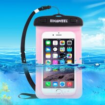 Влагозащитный чехол HAWEEL Waterproof Bag для смартфонов (размер: L) - Pink: фото 1 из 12
