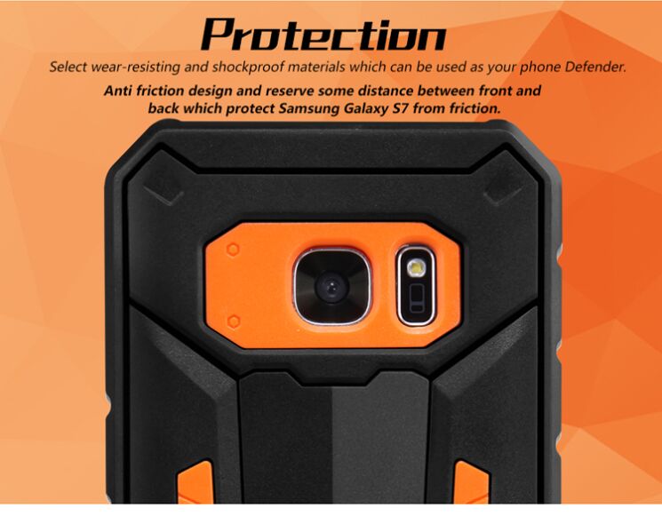 Защитная накладка NILLKIN Defender II для Samsung Galaxy S7 (G930) - Orange: фото 12 из 20