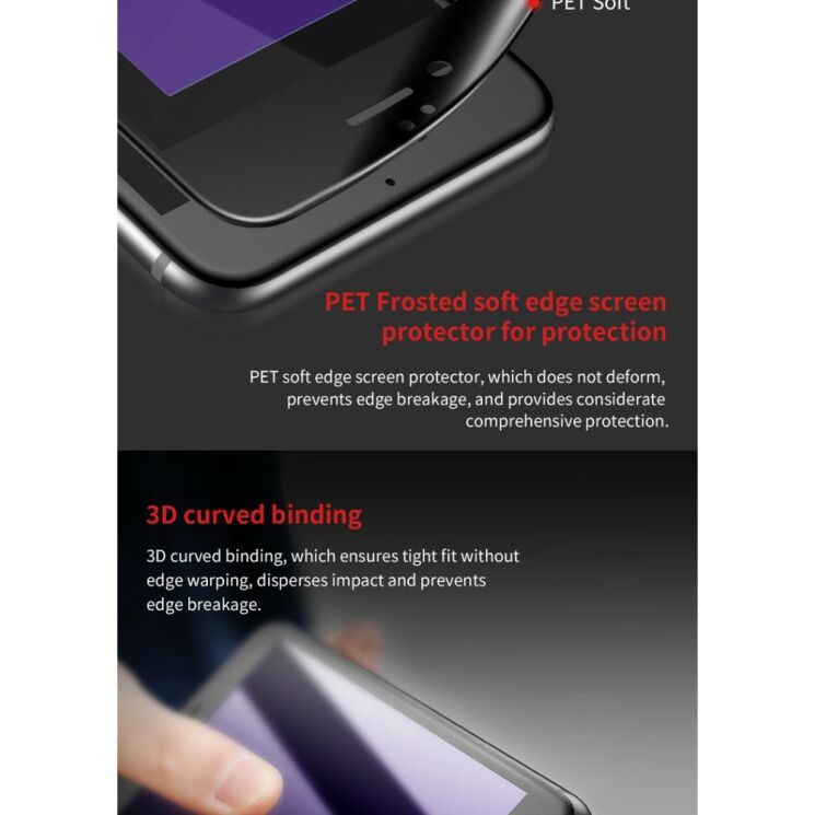 Захисне скло BASEUS 3D Full Glass для iPhone 6/6s - Black: фото 11 з 18