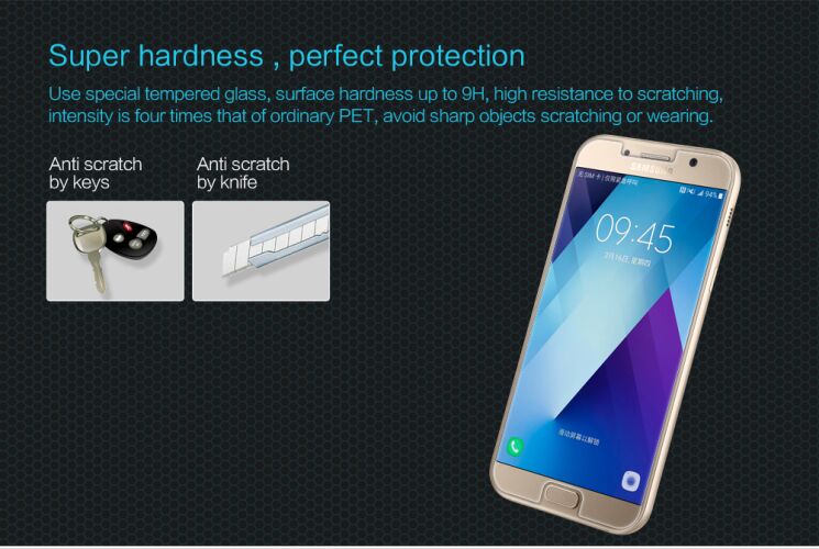 Защитное стекло NILLKIN Amazing H для Samsung Galaxy A3 2017 (A320): фото 3 из 13