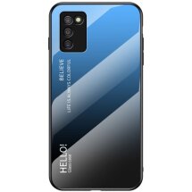 Захисний чохол Deexe Gradient Color для Samsung Galaxy A03s (A037) - Black / Blue: фото 1 з 12