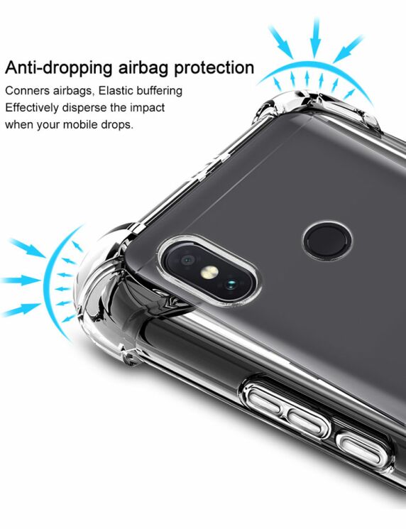 Захисний чохол IMAK Airbag MAX Case для Xiaomi Redmi Note 5 / Note 5 Pro - Transparent: фото 5 з 11