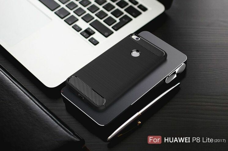 Захисний чохол UniCase Carbon для Huawei P8 Lite (2017) - Black: фото 10 з 10
