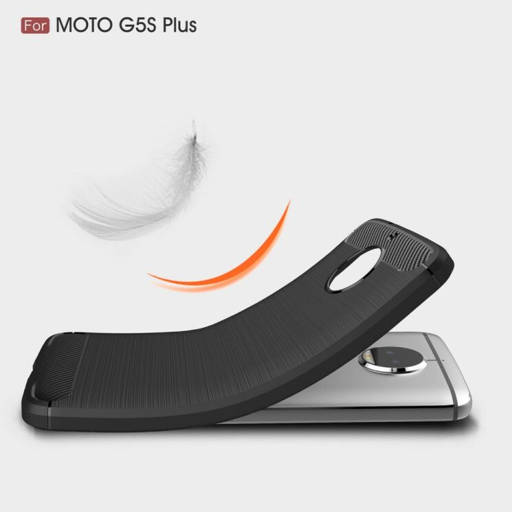 Захисний чохол UniCase Carbon для Motorola Moto G5s Plus - Grey: фото 9 з 11