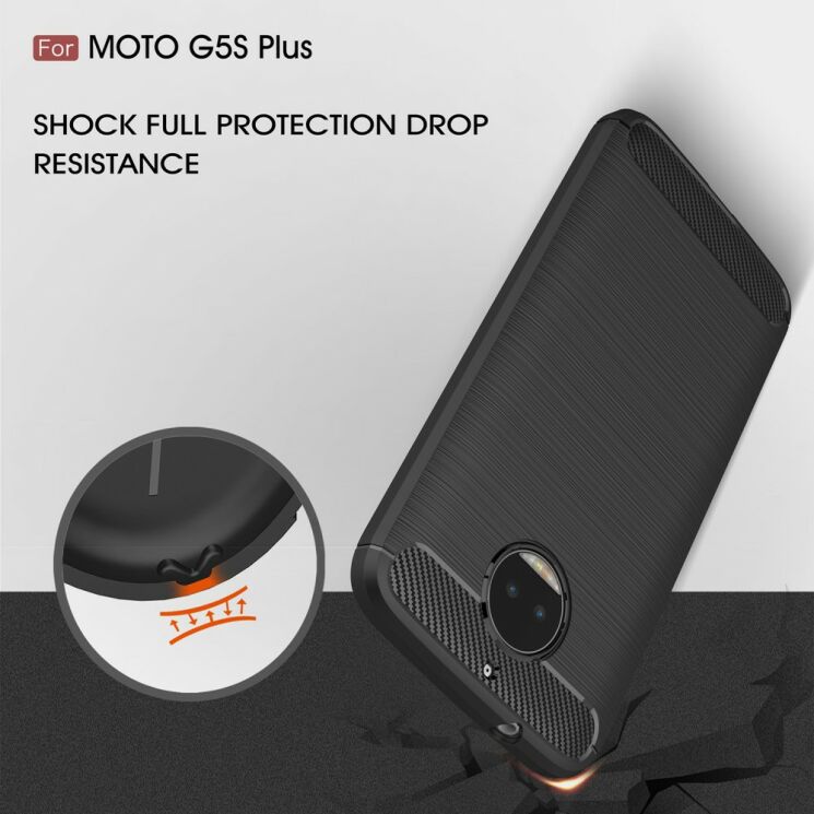 Захисний чохол UniCase Carbon для Motorola Moto G5s Plus - Red: фото 8 з 11
