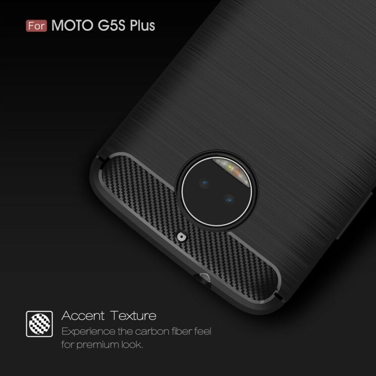 Захисний чохол UniCase Carbon для Motorola Moto G5s Plus - Grey: фото 6 з 11