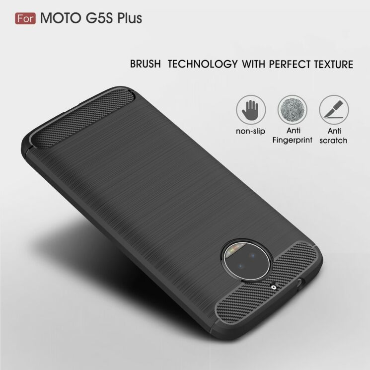 Защитный чехол UniCase Carbon для Motorola Moto G5s Plus - Black: фото 4 из 10