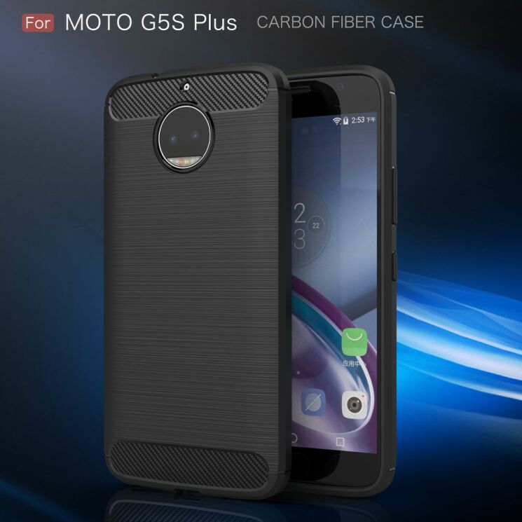 Захисний чохол UniCase Carbon для Motorola Moto G5s Plus - Red: фото 3 з 11