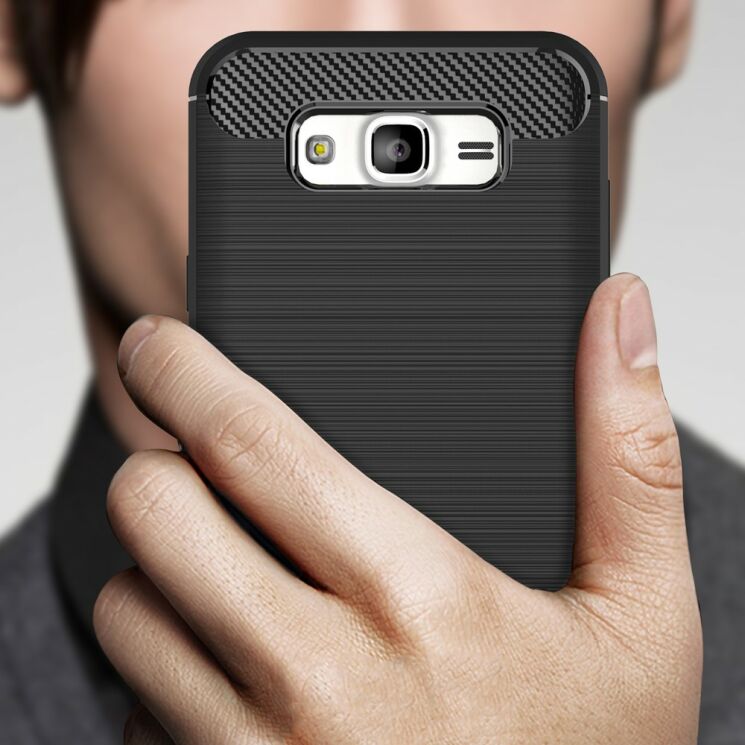 Захисний чохол UniCase Carbon для Samsung Galaxy J5 (J500) - Black: фото 9 з 9