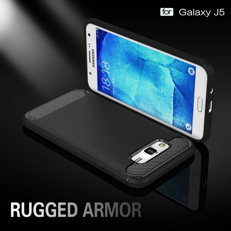 Захисний чохол UniCase Carbon для Samsung Galaxy J5 (J500) - Black: фото 3 з 9