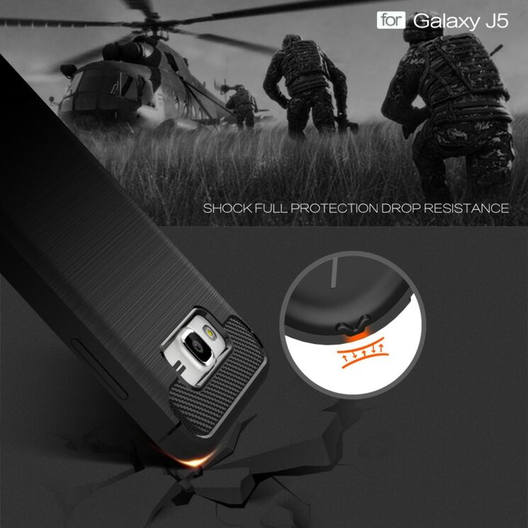 Захисний чохол UniCase Carbon для Samsung Galaxy J5 (J500) - Black: фото 6 з 9