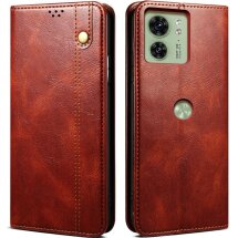 Защитный чехол UniCase Leather Wallet для Motorola Edge 40 - Brown: фото 1 из 7