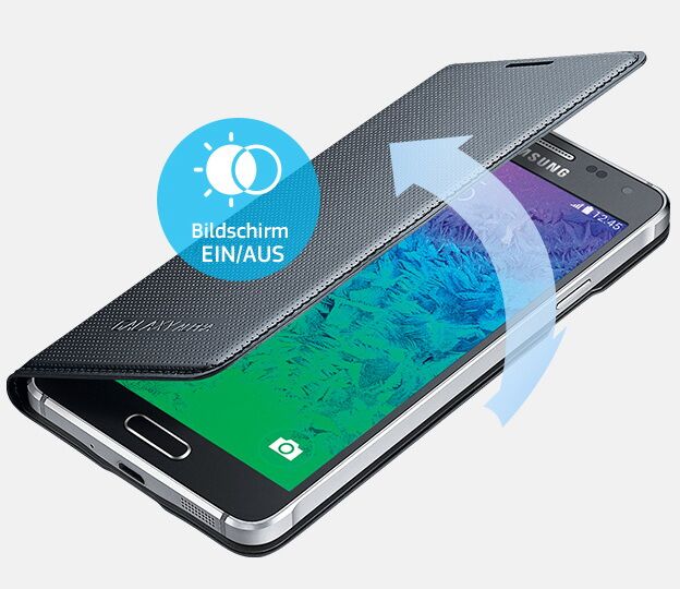 Чехол Flip Cover для Samsung Galaxy Alpha (G850F) EF-FG850BBEGRU - Black: фото 10 из 10