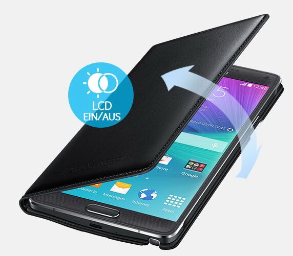 Чохол Flip Wallet Classic Edition для Samsung Galaxy Note 4 (N910) EF-WN910FKEGWW - Black: фото 9 з 11