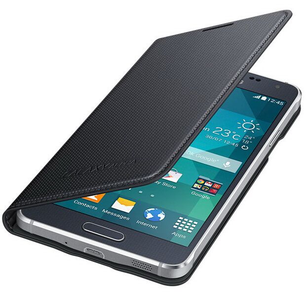 Чехол Flip Cover для Samsung Galaxy Alpha (G850F) EF-FG850BBEGRU - Black: фото 4 из 10