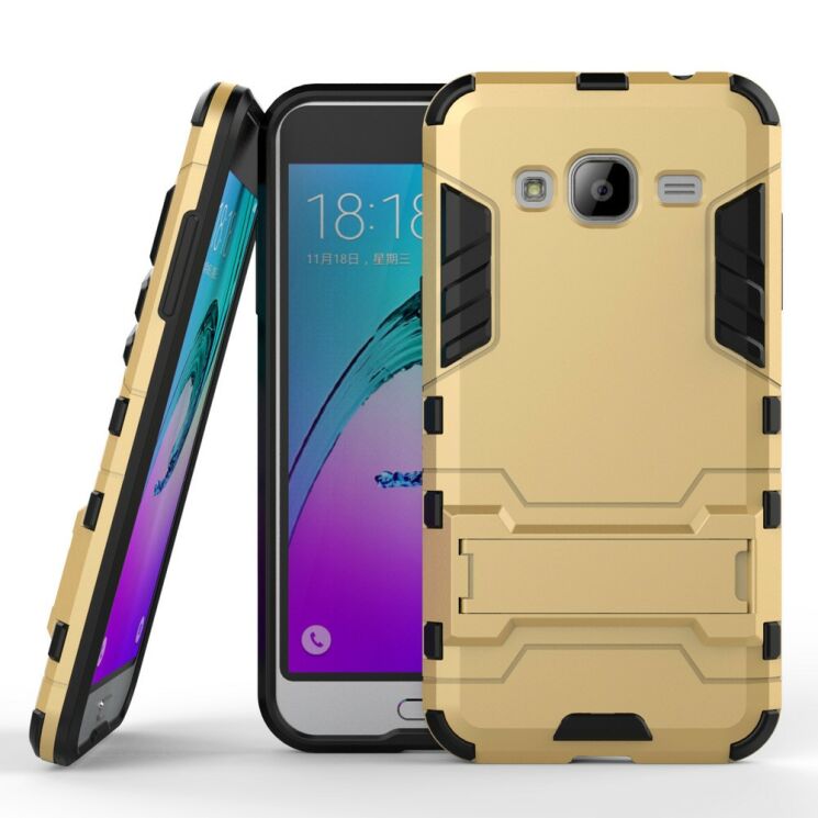 Защитная накладка UniCase Hybrid для Samsung Galaxy J3 2016 (J320) - Gold: фото 2 из 8