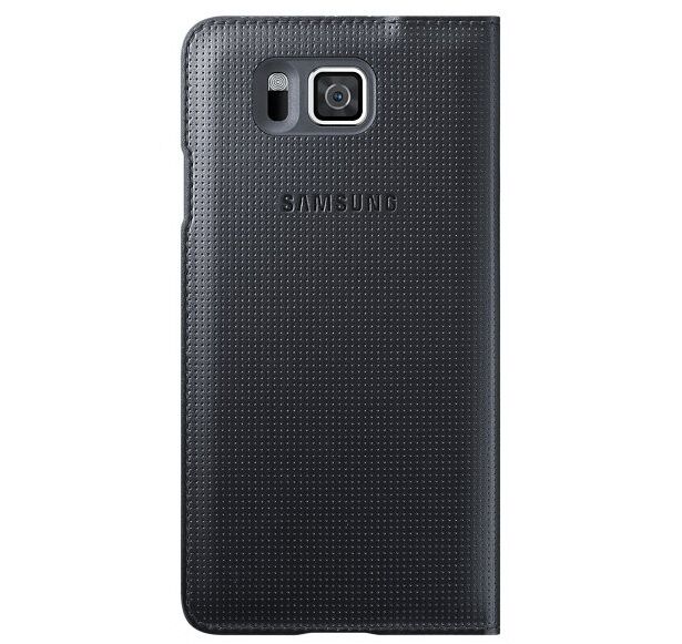 Чехол Flip Cover для Samsung Galaxy Alpha (G850F) EF-FG850BBEGRU - Black: фото 2 из 10