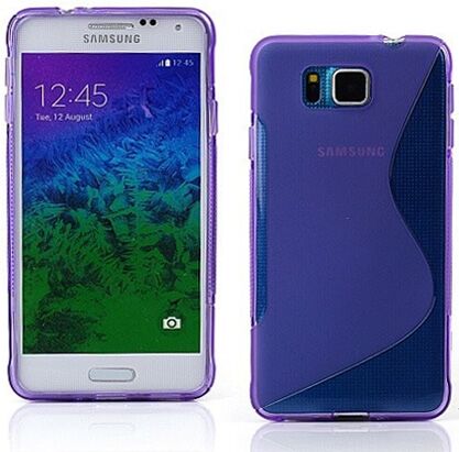 Силиконовая накладка Deexe S Line для Samsung Galaxy Alpha (G850) - Violet: фото 1 з 4