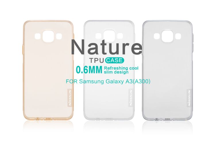 Силиконовая накладка NILLKIN 0.6mm Nature TPU для Samsung Galaxy A3 (A300) - White: фото 7 з 15