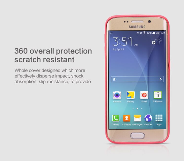 Защитная накладка NILLKIN Victoria Series для Samsung Galaxy S6 edge (G925) - Red: фото 11 из 12