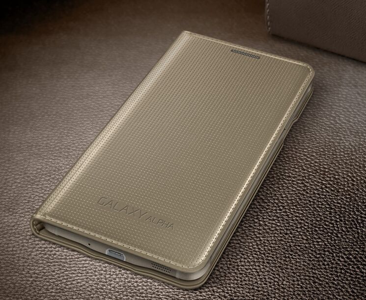 Чехол Flip Cover для Samsung Galaxy Alpha (G850F) EF-FG850BBEGRU - Black: фото 7 из 10