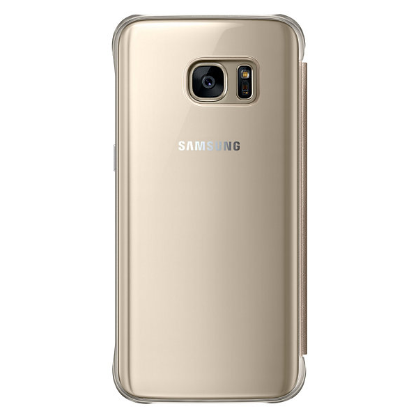 Чехол Clear View Cover для Samsung Galaxy S7 (G930) EF-ZG930CBEGWW - Gold: фото 2 из 7