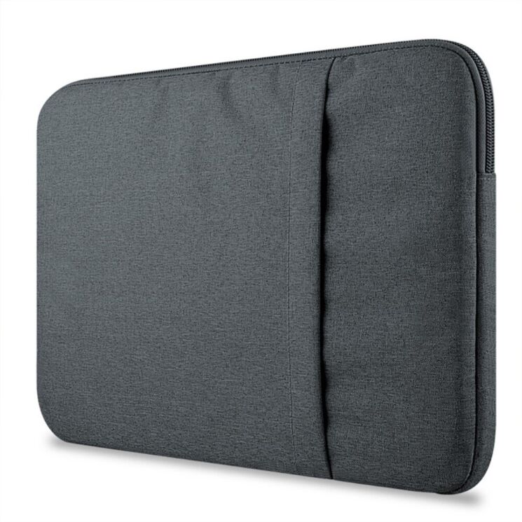 Чохол Deexe Nylon Case для планшетів и ноутбуков діагоналлю до 13 дюймів - Dark Grey: фото 5 з 5