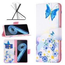 Чохол-книжка Deexe Color Wallet для Realme 9i / Oppo A76 / Oppo A96 - Butterfly and Flowers: фото 1 з 6