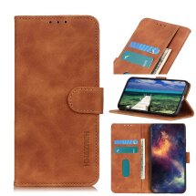 Чехол-книжка KHAZNEH Retro Wallet для Samsung Galaxy A22 (A225) / M22 (M225) - Brown: фото 1 из 10