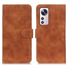 Чохол-книжка KHAZNEH Retro Wallet для Xiaomi 12 Pro - Brown: фото 1 з 10