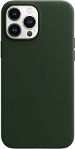 Оригинальный чехол Leather Case with MagSafe для Apple iPhone 13 Pro Max (MM1Q3ZE/A) - Sequoia Green: фото 1 из 3