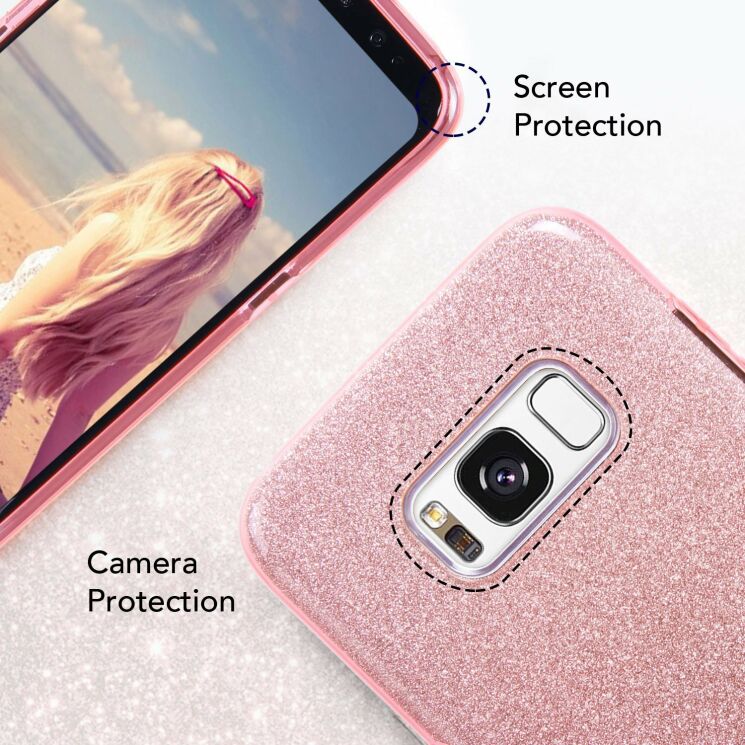 Силіконовий (TPU) чохол UniCase Glitter Cover для Samsung Galaxy S8 (G950) - Light Blue: фото 4 з 7