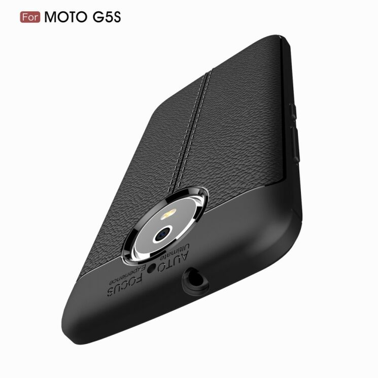 Защитный чехол Deexe Leather Cover для Motorola Moto G5s - Black: фото 11 из 11