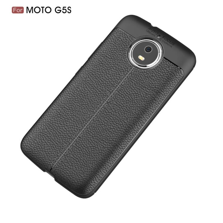 Защитный чехол Deexe Leather Cover для Motorola Moto G5s - Black: фото 2 из 11