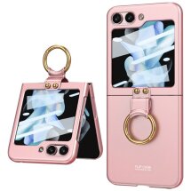 Захисний чохол GKK Ring Holder для Samsung Galaxy Flip 5 - Pink: фото 1 з 6