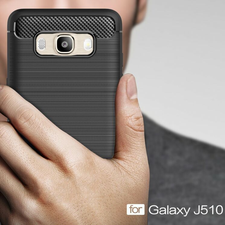 Захисний чохол UniCase Carbon для Samsung Galaxy J5 2016 (J510) - Black: фото 3 з 6