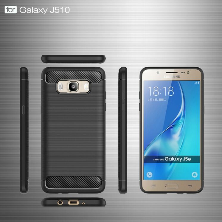 Захисний чохол UniCase Carbon для Samsung Galaxy J5 2016 (J510) - Dark Blue: фото 6 з 6