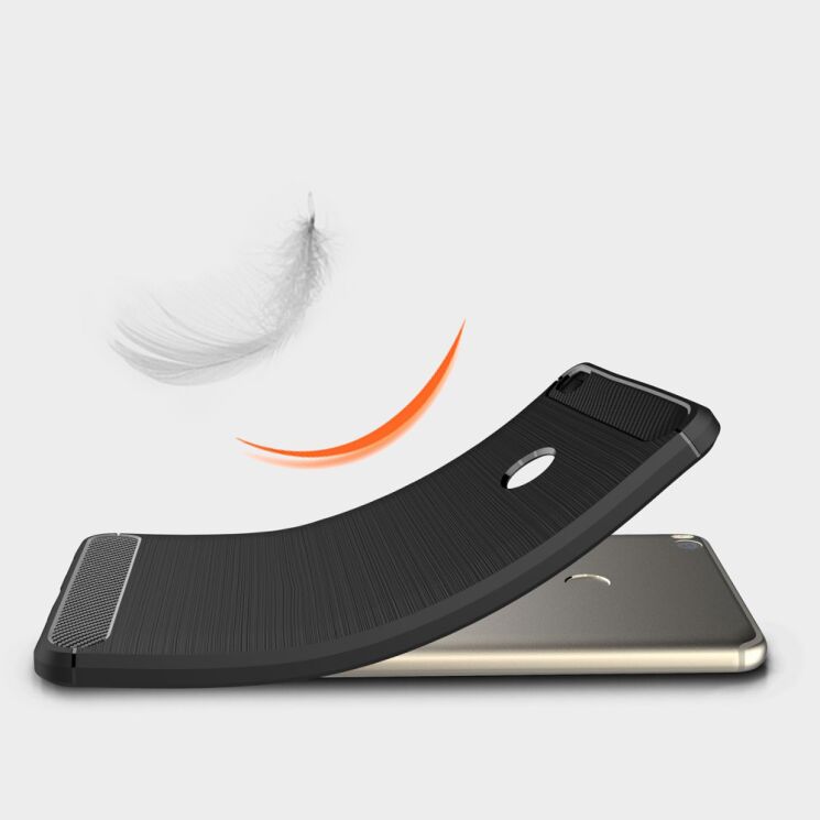 Защитный чехол UniCase Carbon для Xiaomi Mi Max 2 - Black: фото 6 из 7