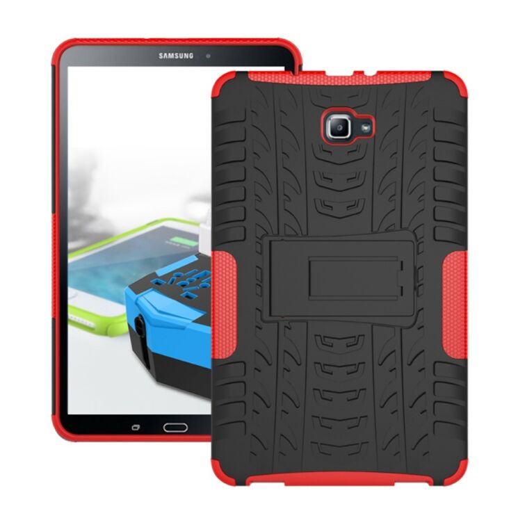 Защитный чехол UniCase Hybrid X для Samsung Galaxy Tab A 10.1 (T580/585) - Red: фото 3 из 7