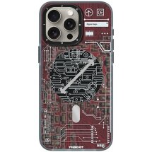 Захисний чохол YOUNGKIT Futuristic Circuit Magsafe для Apple iPhone 15 Pro - Red: фото 1 з 8