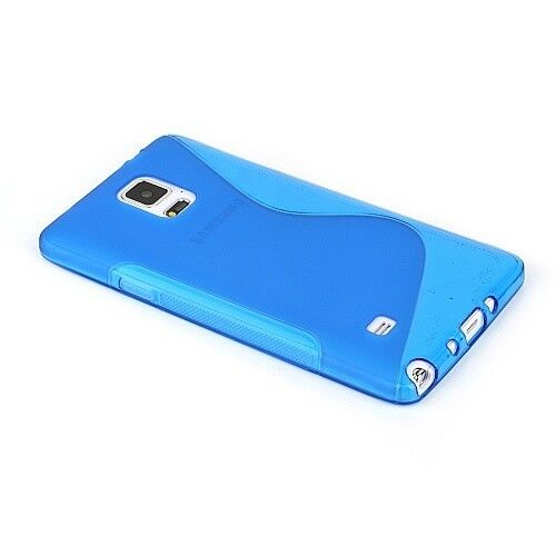 Силиконовая накладка Deexe S Line для Samsung Galaxy Note 4 (N910) - Blue: фото 2 из 5