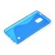 Силиконовая накладка Deexe S Line для Samsung Galaxy Note 4 (N910) - Blue (GN4-4423L). Фото 4 из 5