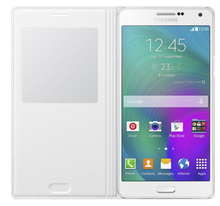 Чехол S View Cover для Samsung Galaxy A7 (A700) EF-CA700BWEGRU - White: фото 4 из 5