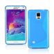 Силиконовая накладка Deexe S Line для Samsung Galaxy Note 4 (N910) - Blue (GN4-4423L). Фото 1 з 5