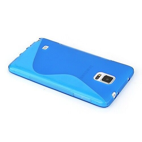 Силиконовая накладка Deexe S Line для Samsung Galaxy Note 4 (N910) - Blue: фото 3 из 5